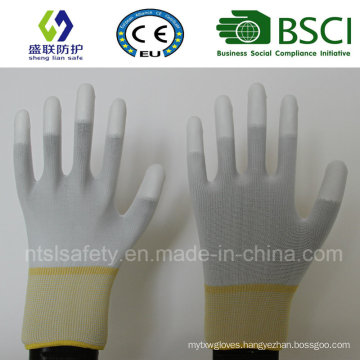 13G Polyester Lining PU Coated Safety Work Glove (PU205)